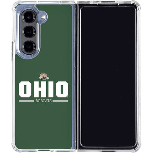 Ohio University Ohio Bobcats Logo Galaxy Z Fold5 5G Clear Case