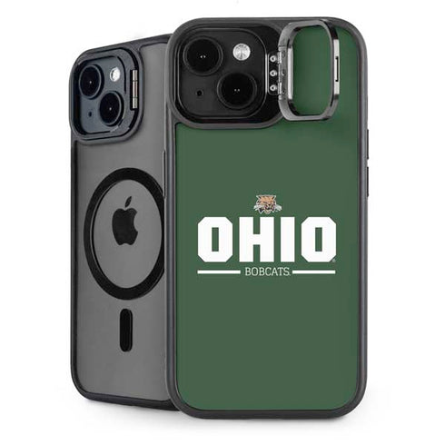 Ohio University Ohio Bobcats Logo iPhone 15 Plus Kickstand Case