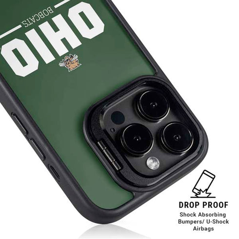 Ohio University Ohio Bobcats Logo iPhone 15 Pro Max Kickstand Case