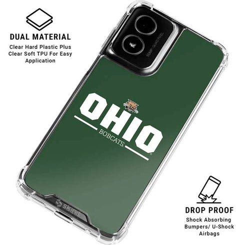 Ohio University Ohio Bobcats Logo Moto G Power 5G (2024) Clear Case