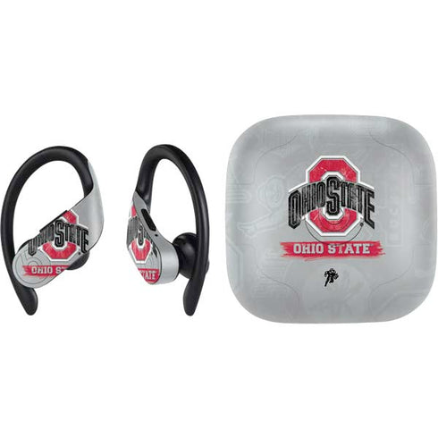 Ohio State University Distressed Logo PowerBeats Pro Skin