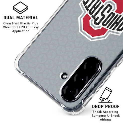 Ohio State University Distressed Logo Galaxy A36 5G Clear Case
