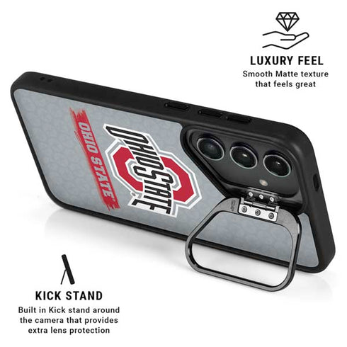Ohio State University Distressed Logo Galaxy S24 FE Kickstand Case