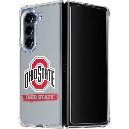 Ohio State University Distressed Logo Galaxy Z Fold5 5G Clear Case