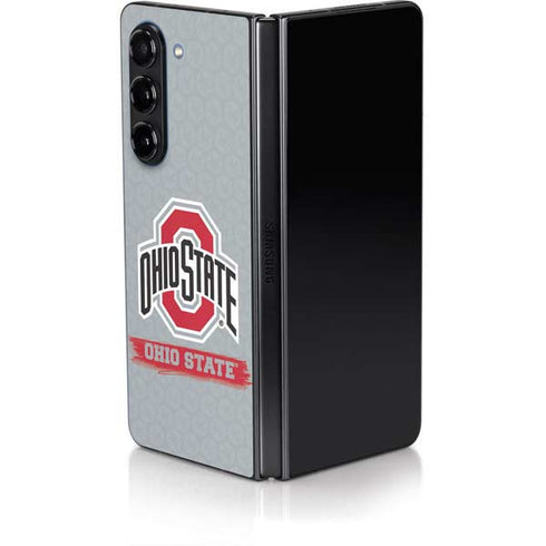 Ohio State University Distressed Logo Galaxy Z Fold5 5G Skin