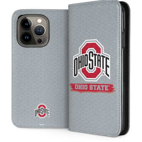 Ohio State University Distressed Logo iPhone 13 Pro Folio Case