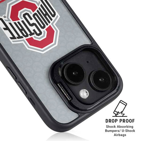 Ohio State University Distressed Logo iPhone 14 Kickstand Case