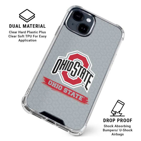 Ohio State University Distressed Logo iPhone 15 Clear Case