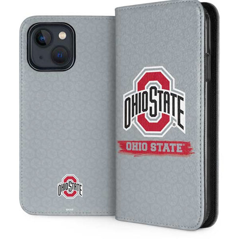 Ohio State University Distressed Logo iPhone 15 Plus Folio Case