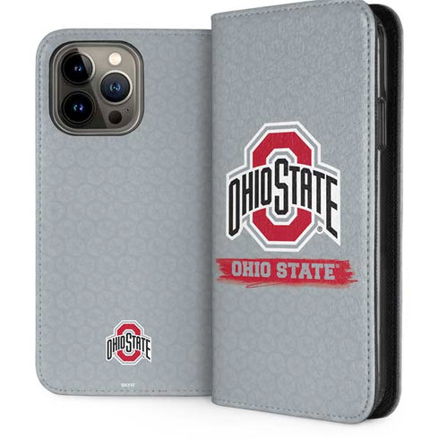 Ohio State University Distressed Logo iPhone 15 Pro Max Folio Case