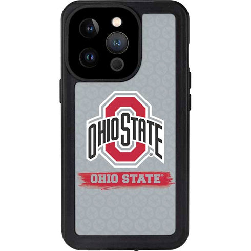 Ohio State University Distressed Logo iPhone 15 Pro Waterproof Case
