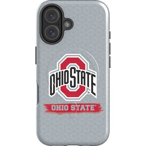 Ohio State University Distressed Logo iPhone 16 Magsafe Impact Case