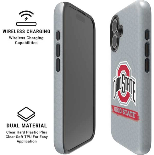 Ohio State University Distressed Logo iPhone 16 Magsafe Impact Case