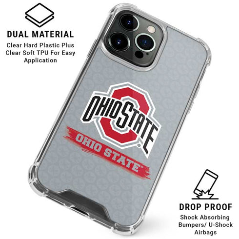 Ohio State University Distressed Logo iPhone 16 Pro Clear Case