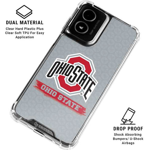 Ohio State University Distressed Logo Moto G Power 5G (2024) Clear Case