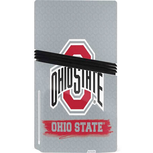 Ohio State University Distressed Logo PS5 Pro Disk Console Skin