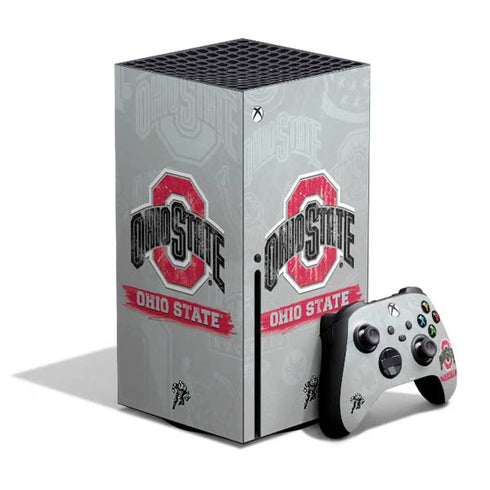 Ohio State University Distressed Logo Xbox Series X Skins