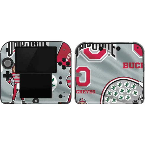Ohio State University Pattern Nintendo Skins
