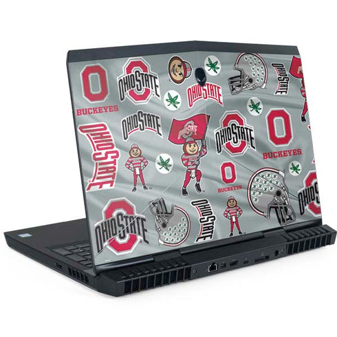 Ohio State University Pattern Dell Alienware Skin