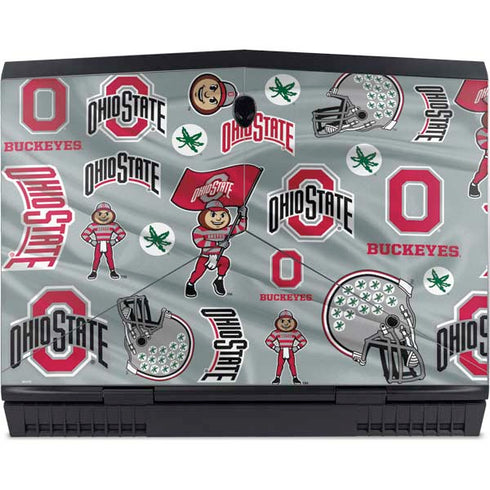 Ohio State University Pattern Dell Alienware Skin