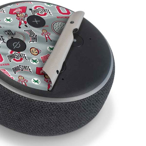 Ohio State University Pattern Amazon Echo Dot Skin