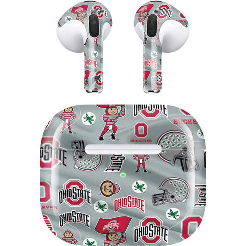 Ohio State University Pattern Apple AirPods (3rd Gen 2021) Skin