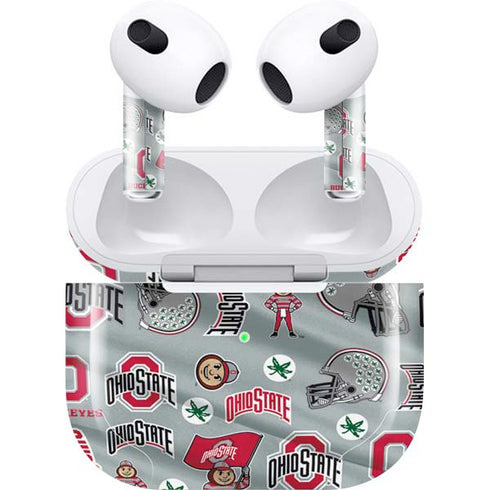 Ohio State University Pattern Apple AirPods (3rd Gen 2021) Skin