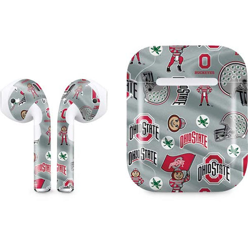 Ohio State University Pattern Apple AirPods Skin