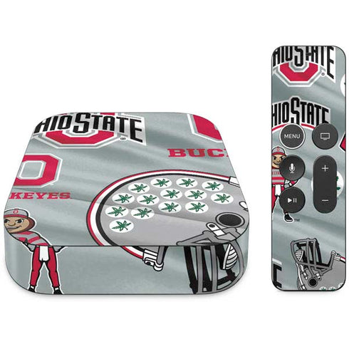 Ohio State University Pattern Apple TV Skin