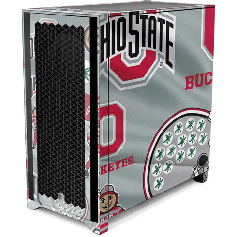 Ohio State University Pattern Corsair 4000D Tempered Glass Mid-Tower ATX Case Skin