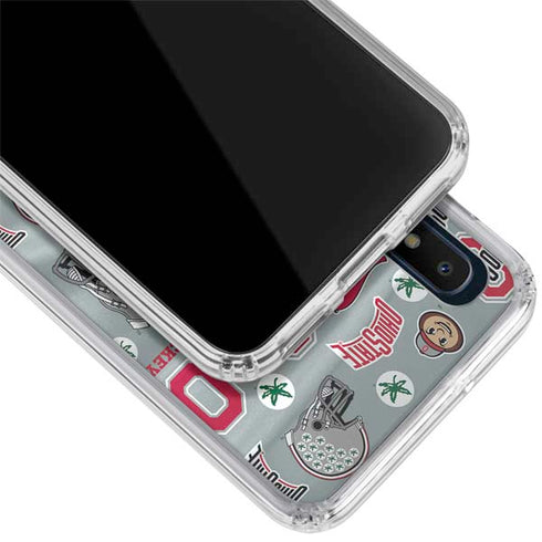 Ohio State University Pattern Galaxy A10e Clear Case