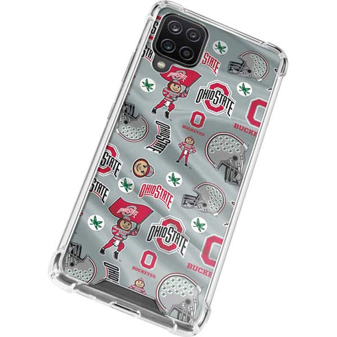 Ohio State University Pattern Galaxy A12 Clear Case