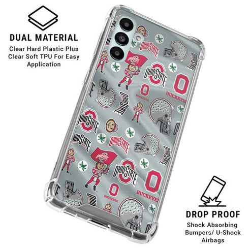 Ohio State University Pattern Galaxy A13 5G Clear Case