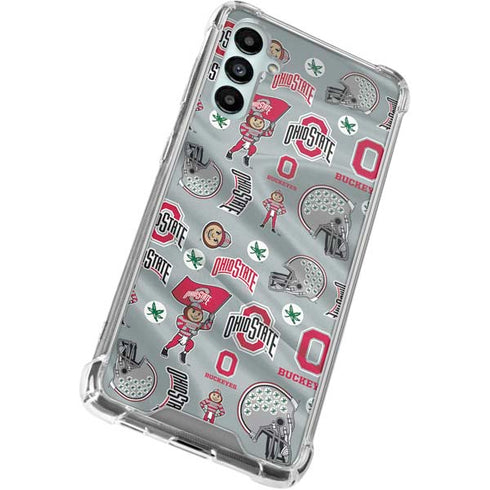 Ohio State University Pattern Galaxy A15 5G Clear Case