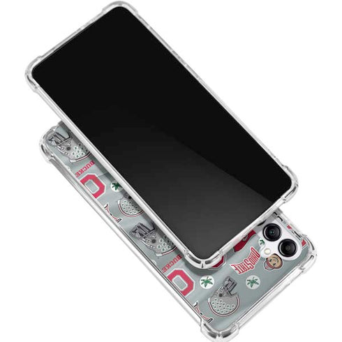 Ohio State University Pattern Galaxy A15 5G Clear Case