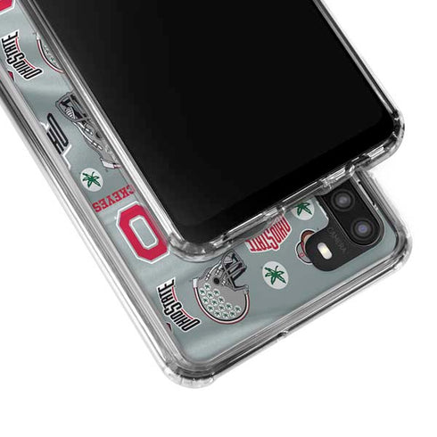 Ohio State University Pattern Galaxy A21 Clear Case