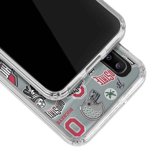 Ohio State University Pattern Galaxy A30 Clear Case