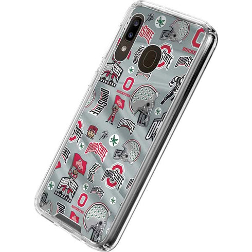 Ohio State University Pattern Galaxy A30 Clear Case