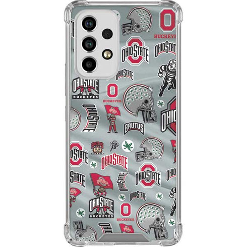 Ohio State University Pattern Galaxy A33 5G Clear Case