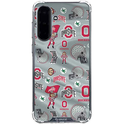Ohio State University Pattern Galaxy A36 5G Clear Case