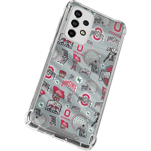 Ohio State University Pattern Galaxy A53 5G Clear Case