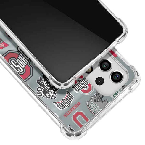 Ohio State University Pattern Galaxy A53 5G Clear Case