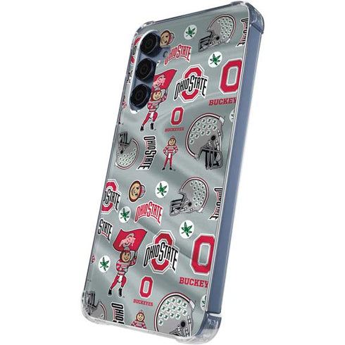 Ohio State University Pattern Galaxy A55 5G Clear Case
