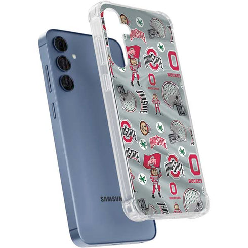 Ohio State University Pattern Galaxy A55 5G Clear Case