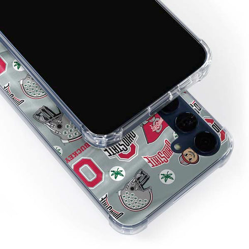 Ohio State University Pattern Galaxy A55 5G Clear Case