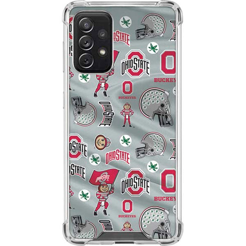 Ohio State University Pattern Galaxy A72 5G Clear Case
