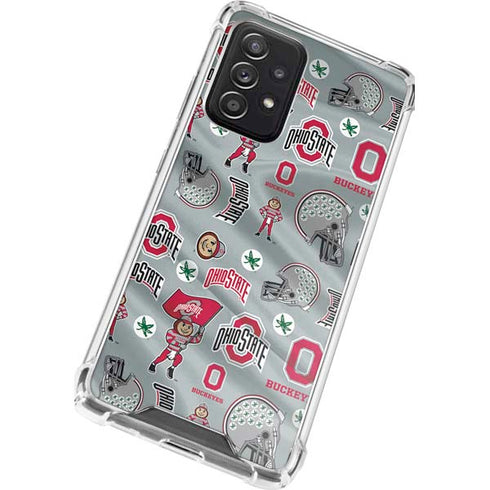Ohio State University Pattern Galaxy A72 5G Clear Case