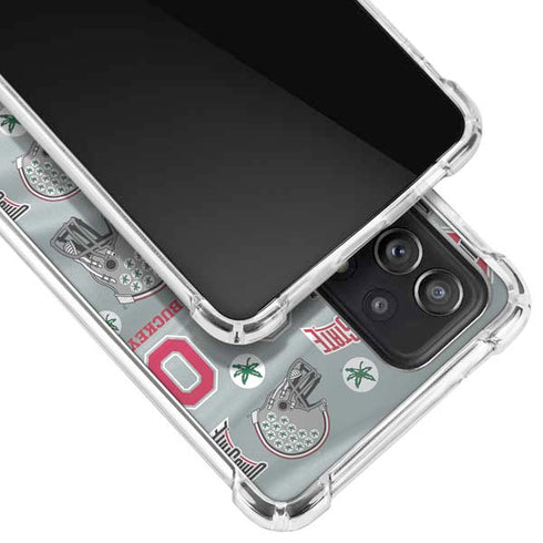 Ohio State University Pattern Galaxy A72 5G Clear Case
