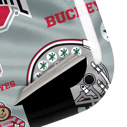 Ohio State University Pattern Galaxy Buds Live Skin