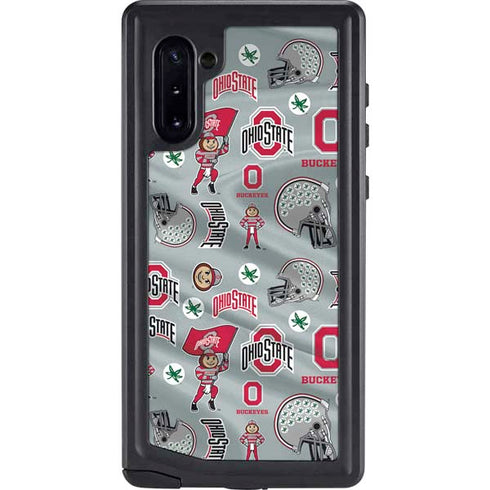 Ohio State University Pattern Galaxy Note 10 Waterproof Case